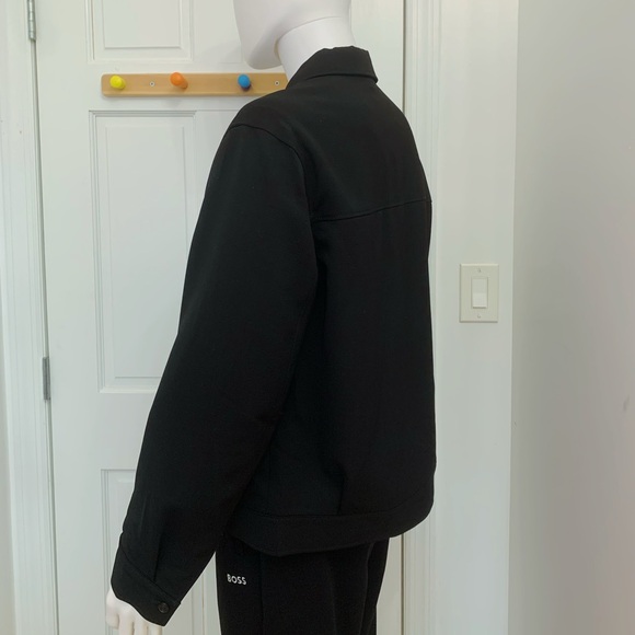 Hugo Boss Men’s Modern Fit Jacket In Black Stretch Twill - Picture 7 of 9